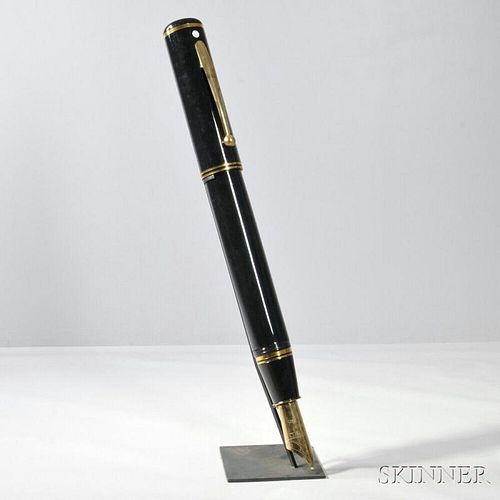 Black Lacquer and Brass Fountain Pen Store Display