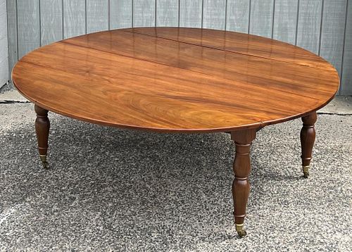 French Charles X Mahogany Extension Dining Table