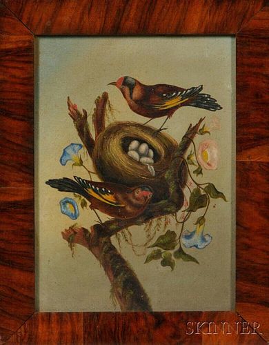 American School, Late 19th Century    Two Finches