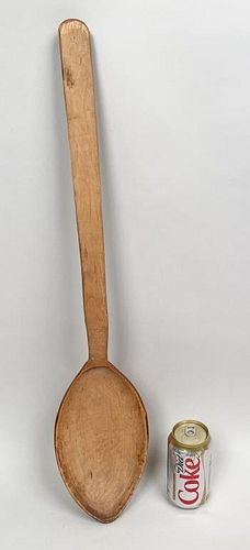 American Folk Art Carved Wooden Spoon