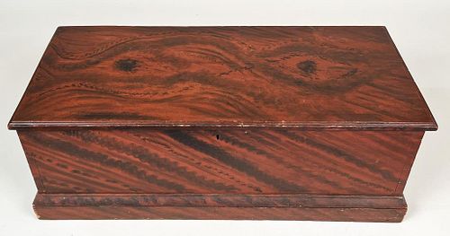 American Country Grain Painted Pine Blanket Chest