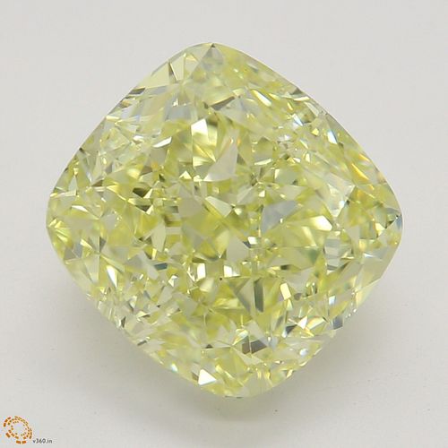 3.10 ct, Natural Fancy Yellow Even Color, VVS2, Cushion cut Diamond (GIA Graded), Appraised Value: $74,300 