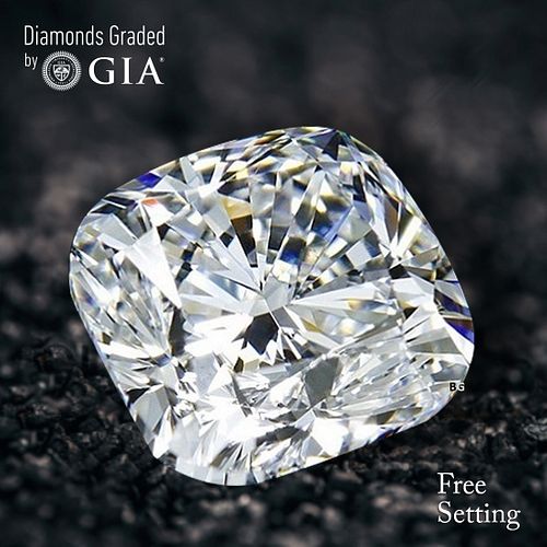 NO-RESERVE LOT: 1.52 ct, E/VVS2, Cushion cut GIA Graded Diamond. Appraised Value: $46,600 