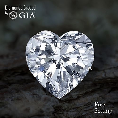 1.56 ct, E/VVS2, Heart cut GIA Graded Diamond. Appraised Value: $47,800 