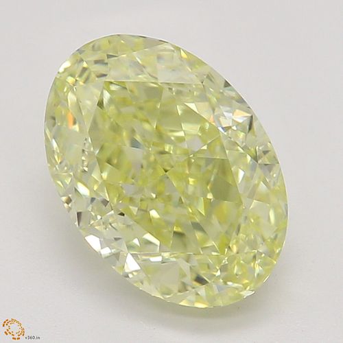 1.32 ct, Natural Fancy Yellow Even Color, VS2, Oval cut Diamond (GIA Graded), Appraised Value: $18,000 