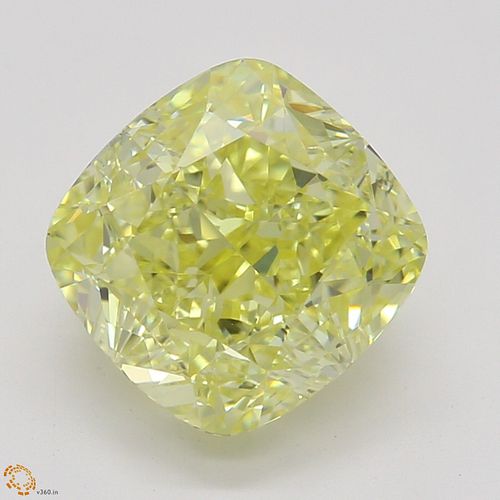 2.01 ct, Natural Fancy Intense Yellow Even Color, VS2, Cushion cut Diamond (GIA Graded), Appraised Value: $84,400 