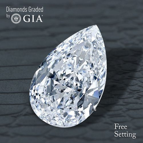 3.72 ct, D/FL, Type IIa Pear cut GIA Graded Diamond. Appraised Value: $427,800 