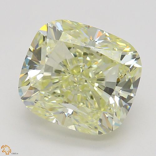 3.05 ct, Natural Fancy Light Yellow Even Color, VS1, Cushion cut Diamond (GIA Graded), Appraised Value: $52,400 