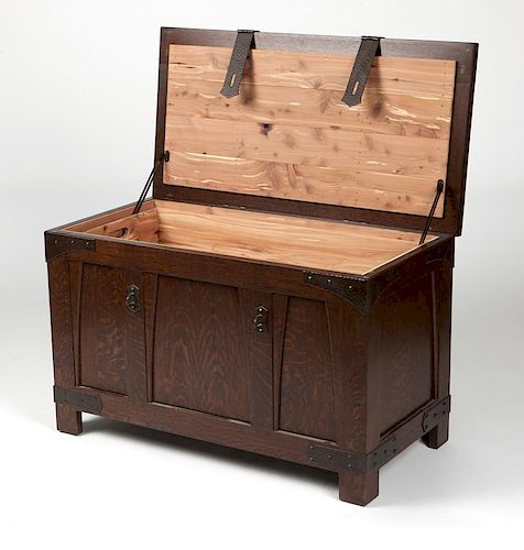 An Arts & Crafts cedar-lined chest, Voorhees