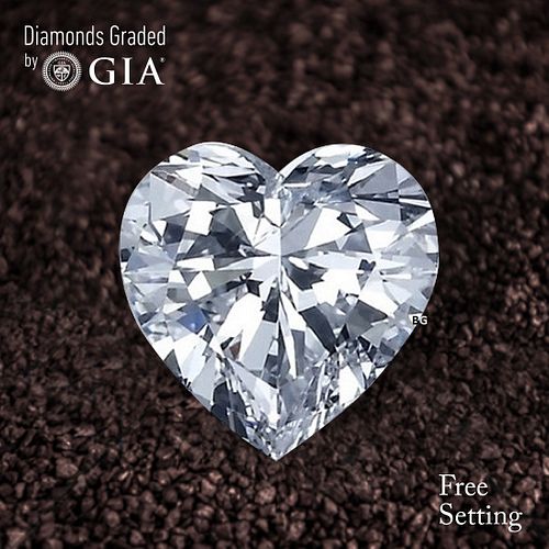 NO-RESERVE LOT: 1.51 ct, H/VS2, Heart cut GIA Graded Diamond. Appraised Value: $27,500 