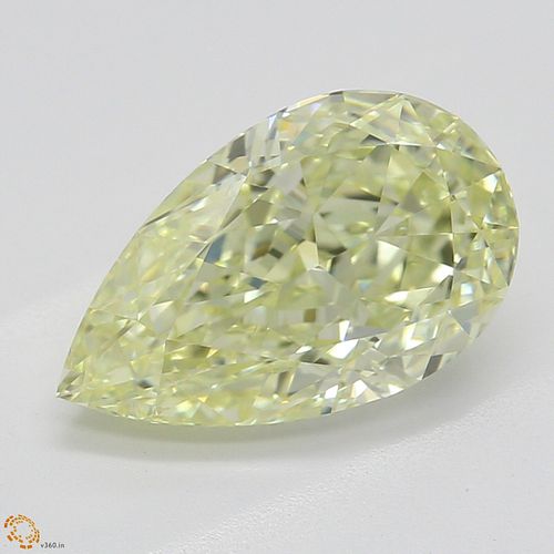 1.58 ct, Natural Fancy Light Yellow Even Color, IF, Pear cut Diamond (GIA Graded), Appraised Value: $28,700 