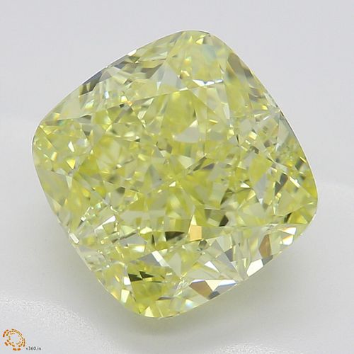 2.50 ct, Natural Fancy Intense Yellow Even Color, SI1, Cushion cut Diamond (GIA Graded), Appraised Value: $90,000 