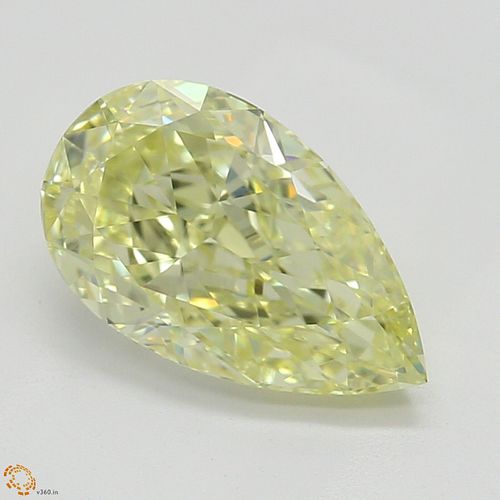 1.02 ct, Natural Fancy Yellow Even Color, IF, Pear cut Diamond (GIA Graded), Appraised Value: $23,200 