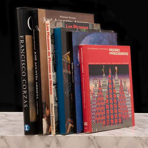 Libros sobre Arte. Pedro Friedeberg / Tamayo su idea del hombre / Vicente Gandía / Los Picassos de Picasso en México. Pzs: 6.