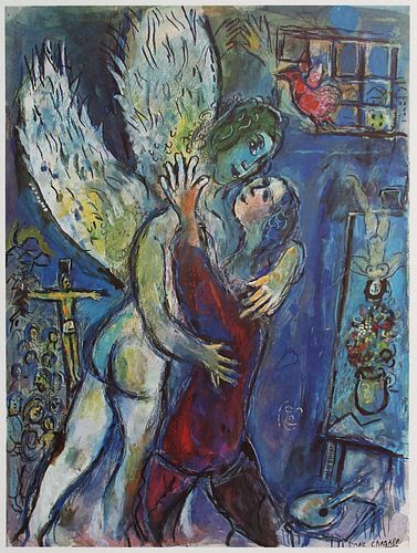 Marc Chagall - Lutte de Jacob avec L Ange