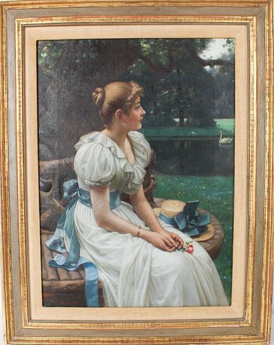 Wilhelm Menzler (1846 - 1926) German, Oil/Canvas