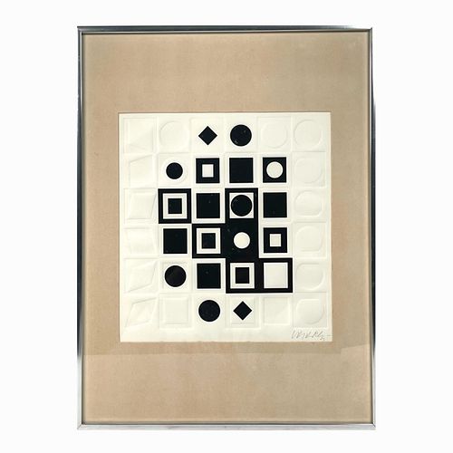 Victor Vasarely (HUNGARY 1906-1997) Signed Litho