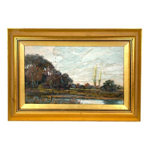 Bruce Crane (USA 1857-1937) Landscape Oil/Board