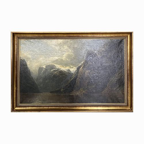 19th C L De Sterley Jr. Large Landscape Oil/Canvas