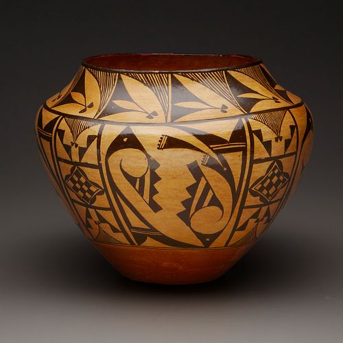 An Acoma Pueblo pottery olla