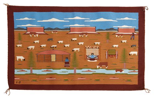 A Navajo pictorial weaving by Isabel John