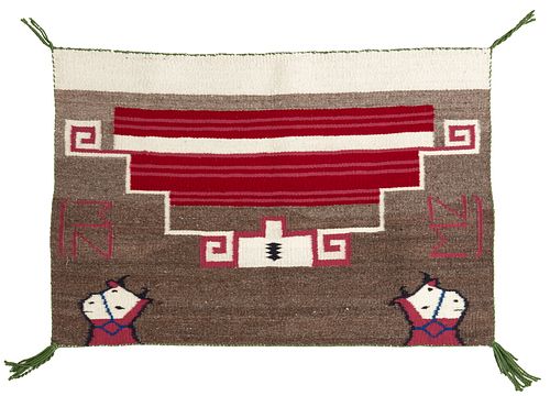 A Navajo Pictorial saddle blanket
