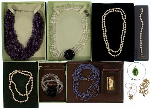 14k Gold, Sterling Silver and Gemstone Jewelry Assortment