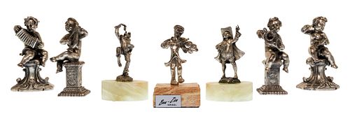 Sterling Silver, European Silver and Pewter Statuette Assortment