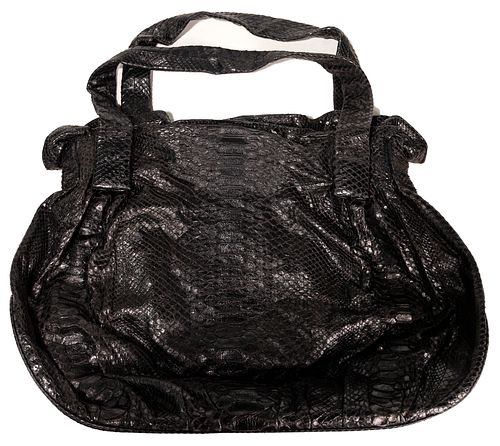 Zagliani Python Skin Handbag