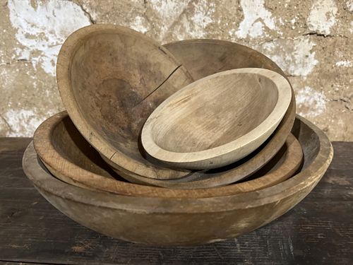 Five Wooden Bowls