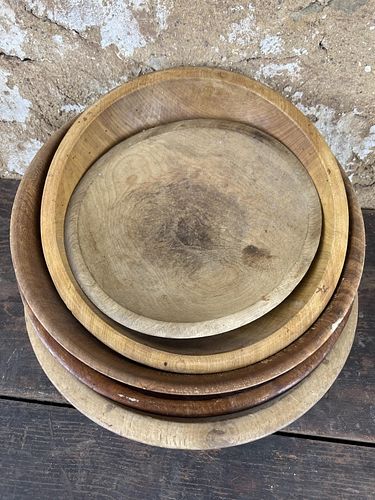 Five Wooden Bowls