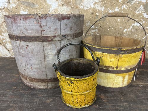 Three Painted Buckets