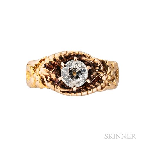 Antique Gold and Diamond Ring
