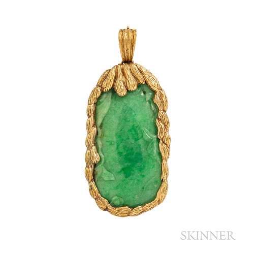 Gold and Jade Pendant