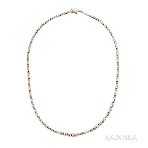 14kt Gold and Diamond Riviere Necklace