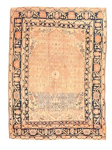 Antique Tabriz Rug, 4'8" X 5'11"