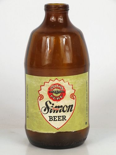 1972 Simon Pure Beer 12oz Handy "Glass Can" bottle Dunkirk, New York