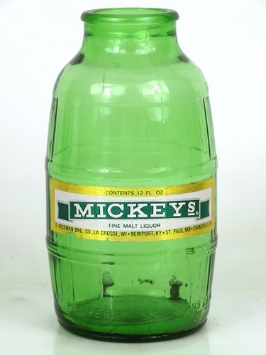 1975 Mickey's Malt Liquor 12oz Keg bottle Evansville, Indiana