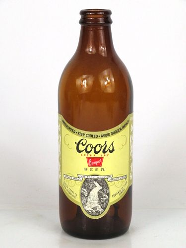 1967 Coors Banquet Beer "Avoid Impact" 12oz Other Paper-Label bottle Golden, Colorado