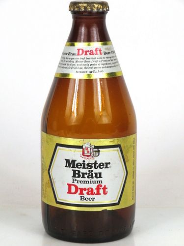 1973 Meister Brau Draft Beer 12oz Other Paper-Label bottle Chicago, Illinois