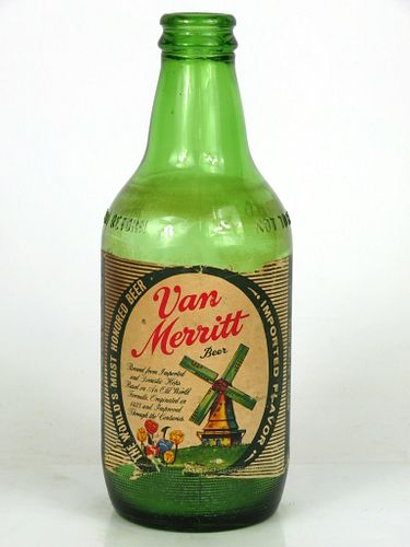 1968 Van Merritt Beer 12oz Other Paper-Label bottle Fort Wayne, Indiana