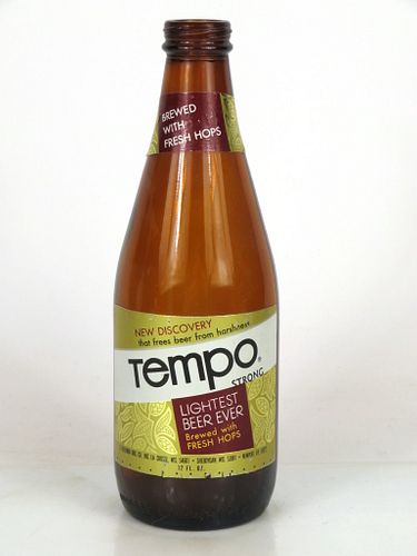 1973 Tempo Beer 12oz Other Paper-Label bottle La Crosse, Wisconsin