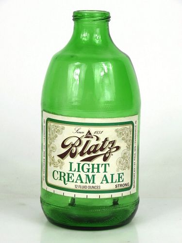 1975 Blatz Light Cream Ale 12oz Steinie bottle Milwaukee, Wisconsin