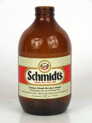 1986 Schmidt's Beer 12oz Handy "Glass Can" bottle Philadelphia, Pennsylvania