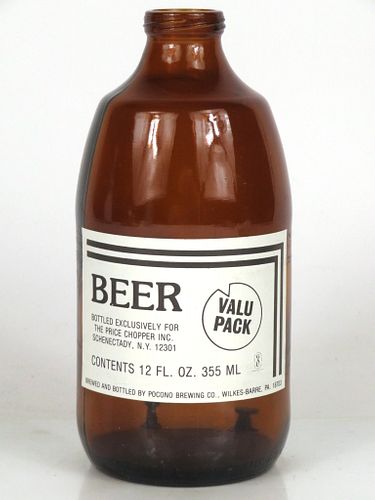 1976 Valu Pack Beer (Generic) 12oz Handy "Glass Can" bottle Wilkes-Barre, Pennsylvania