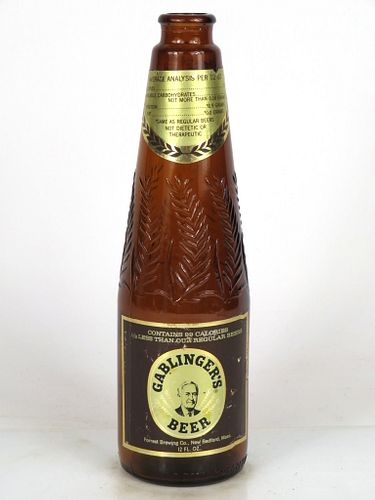 1973 Gablinger's Beer 12oz Other Paper-Label bottle New Bedford, Massachusetts