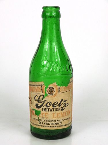 1920 Goetz White Lemon Soda 10oz Other Paper-Label bottle St. Joseph, Missouri
