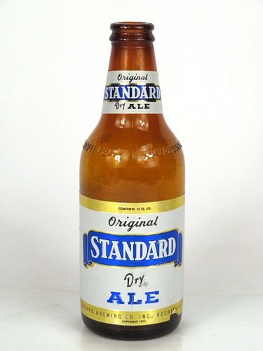 1958 Standard Dry Ale 12oz Other Paper-Label bottle Rochester, New York