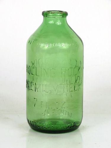 1961 Rolling Rock Premium Beer 7oz Embossed bottle Latrobe, Pennsylvania