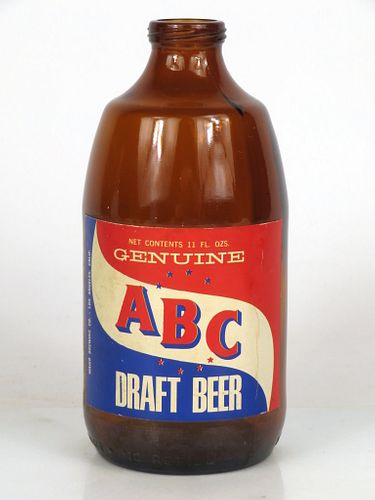 1970 ABC Draft Beer 11oz Handy "Glass Can" bottle Los Angeles, California